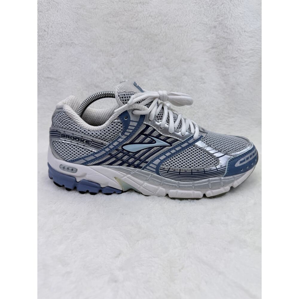 Brooks Ariel 12 Womens Running Shoes Silver Blue Size 11.5 B Stability Sneaker